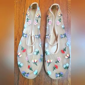 Embroidered Floral Women's Shoes
